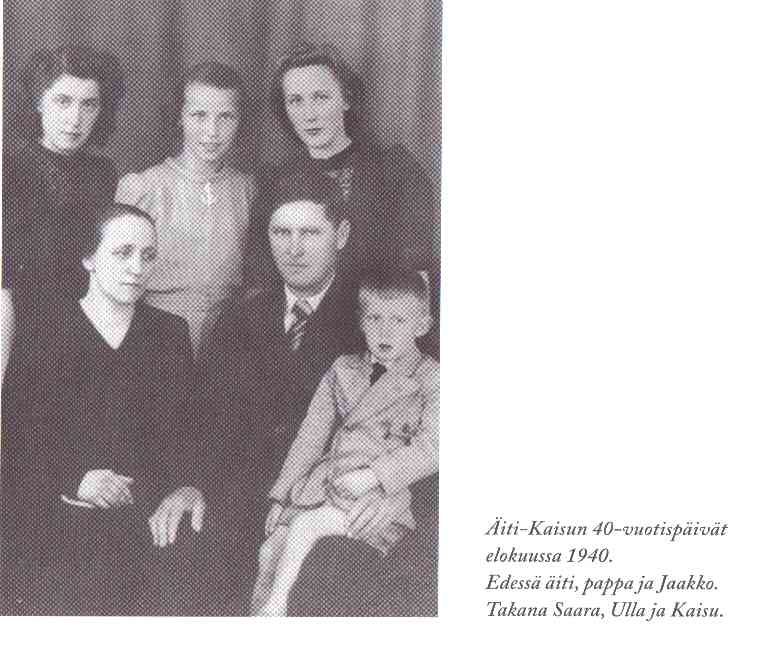 &Auml;iti-Kaisun 40-vuotisp&auml;iv&auml;t elokuussa 1940