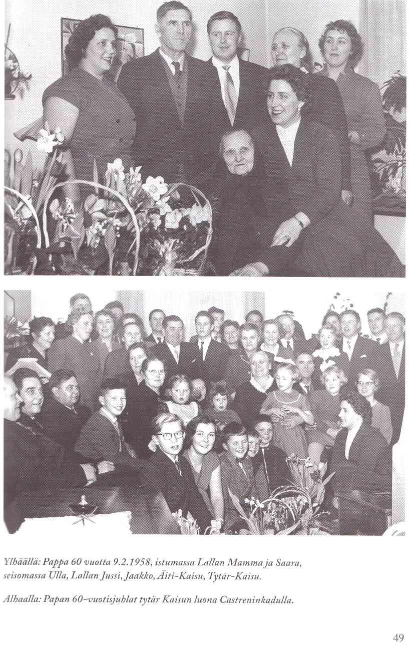 Pappa 60 vuotta 9.2.1958