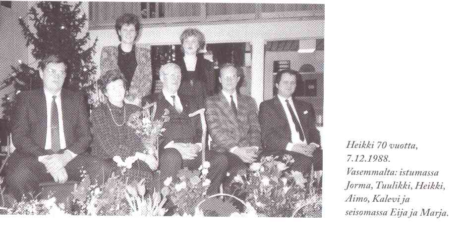 Heikki 70 vuotta 7.12.1988